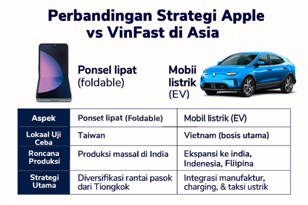 Asia Jadi Panggung Baru: Apple Lipatkan Layar, VinFast Tancap Gas EV
