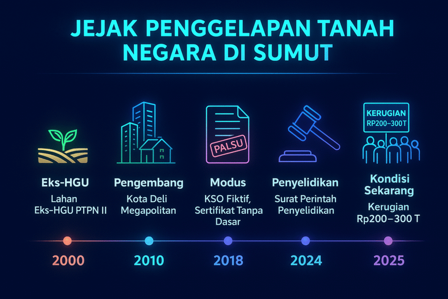 Investigasi: Jejak Gelap Penggelapan Tanah Negara di Sumatera Utara