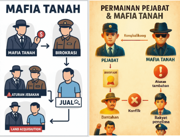Pejabat dan Mafia Tanah: Jebakan Birokrasi, Konflik Horizontal, dan Ancaman Reforma Agraria