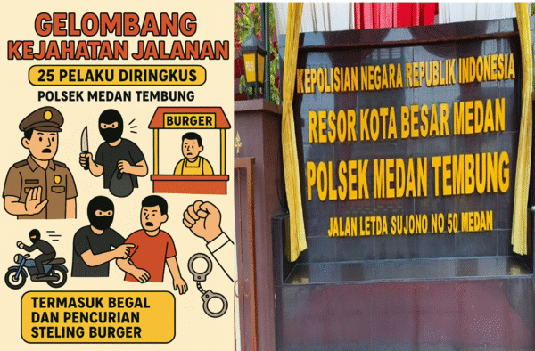 Gelombang Kejahatan Jalanan: 25 Pelaku Diringkus Polsek Medan Tembung,