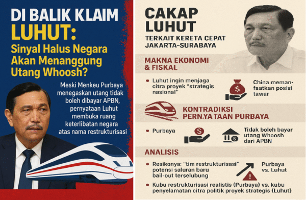 Purbaya Tolak Utang Whoosh VS Politik Luhut “Push” Negara Harus Turun Tangan.