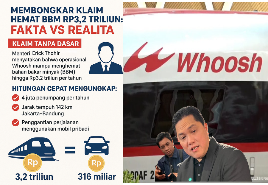 Mitos Efisiensi Rp3,2 Triliun Erick Thohir : Proyek Bengkak, Klaim Menggelembung
