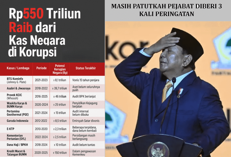 Kasus Korupsi yang Belum Tuntas, Penegakan Hukum Ditekak Tekuk, Masihkah Pantas Pejabat Diberi Peringatan?