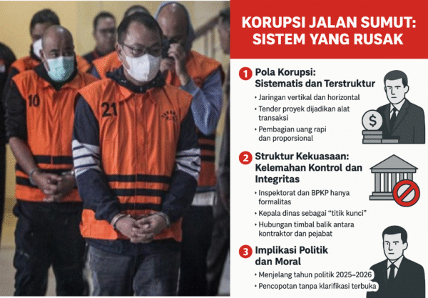 Korupsi Proyek Jalan Sumut: Jaringan Rapi dari Kabupaten hingga Provinsi