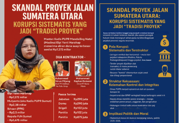 Skandal Proyek Jalan Sumatera Utara: Korupsi Sistematis yang Jadi “Tradisi Proyek”