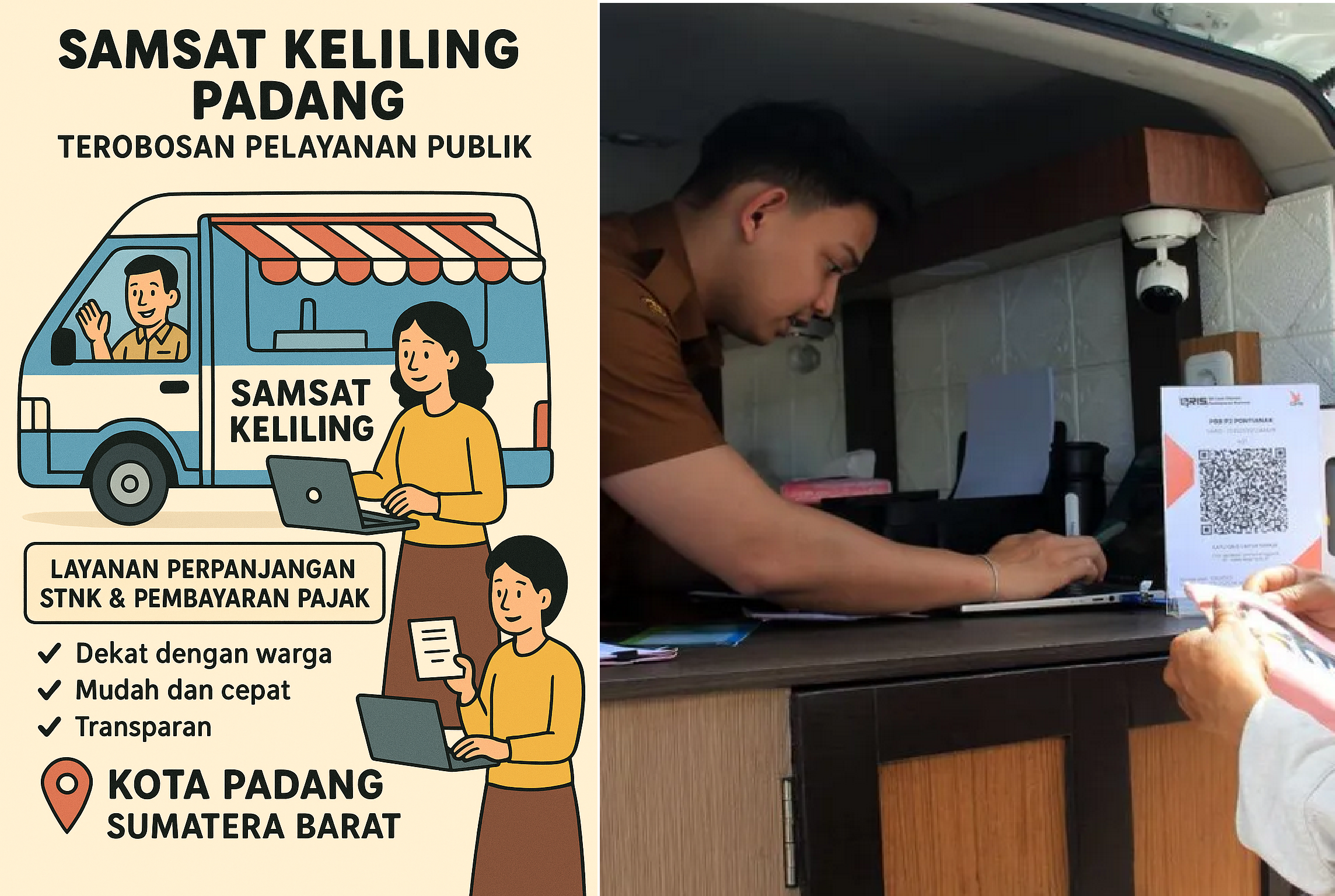 Samsat Keliling Padang Jadi Terobosan Pelayanan Publik, Warga Apresiasi Langkah Pemprov Sumbar