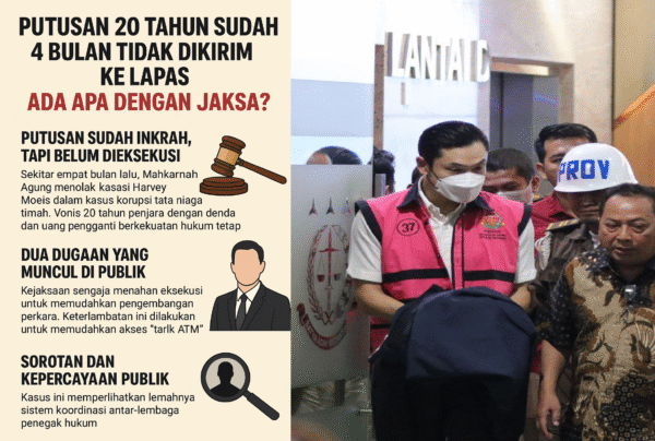 Putusan 20 Tahun Sudah 4 Bulan Harvey Moeis Tidak Dikirim ke Lapas