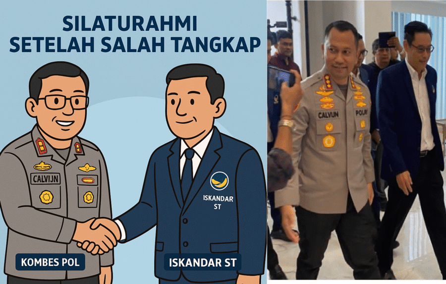 Silaturahmi Kapolrestabes Medan ke Partai NasDem Sumut: Langkah Minta Maaf atas Salah Tangkap Ketua Iskandar di Pesawat
