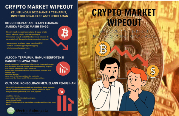 Crypto Market Wipeout: Keuntungan 2025 Hampir Terhapus
