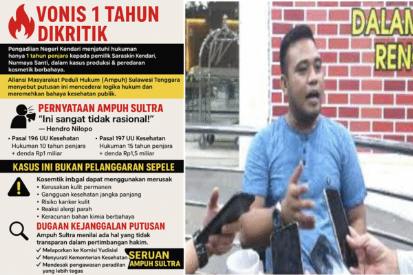 Vonis 1 Tahun Kasus Kosmetik Berbahaya Dikritik