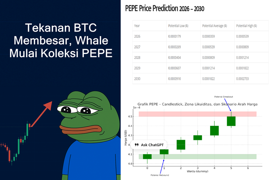 Koreksi Bitcoin Tekan Pasar Kripto, Investor Mulai Alihkan Likuiditas ke Meme Coin PEPE