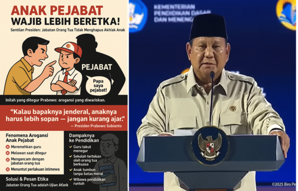 PRABOWO SENTIL ANAK PEJABAT KURANG AJAR: “KALAU BAPAKNYA JENDERAL, ANAKNYA HARUS LEBIH SOPAN!”