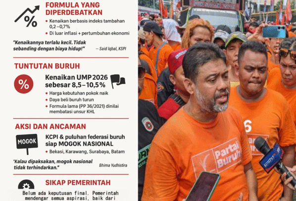 Serikat Pekerja Tolak Formula Baru Kenaikan Upah Minimum 2026: Dinilai Tidak Adil dan Abaikan Kebutuhan Hidup Layak