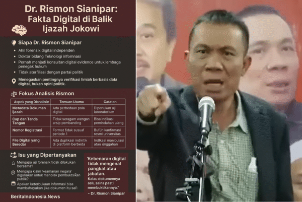 Dr. Rismon Sianipar Tantang Polri Debat Terbuka Ilmiah : Data Digital Tak Bisa Dibohongi.