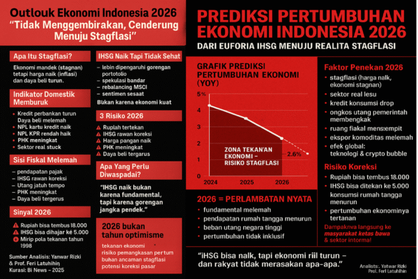 Pertumbuhan Ekonomi 2026 Diprediksi Jeblok: Stagflasi di Depan Mata
