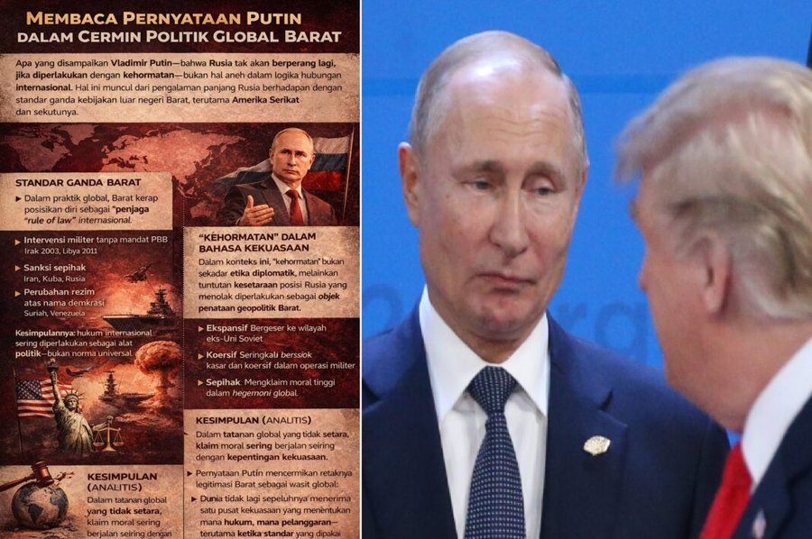 Putin Janji Tak Akan Berperang Lagi Jika Barat Berlaku Hormat