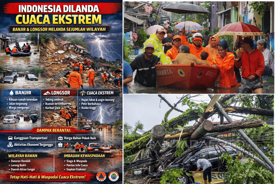 Indonesia Dilanda Cuaca Ekstrem
