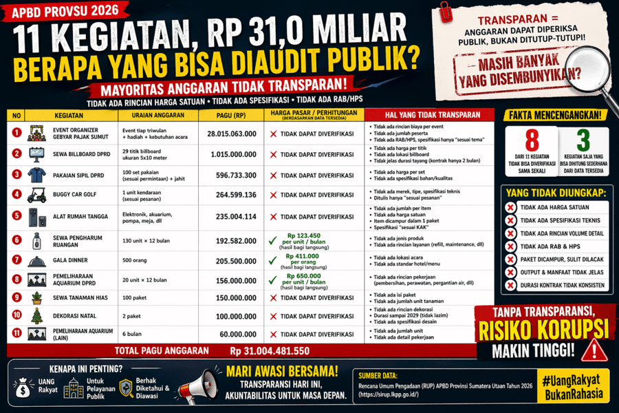 Transparansi Anggaran Dipertanyakan
