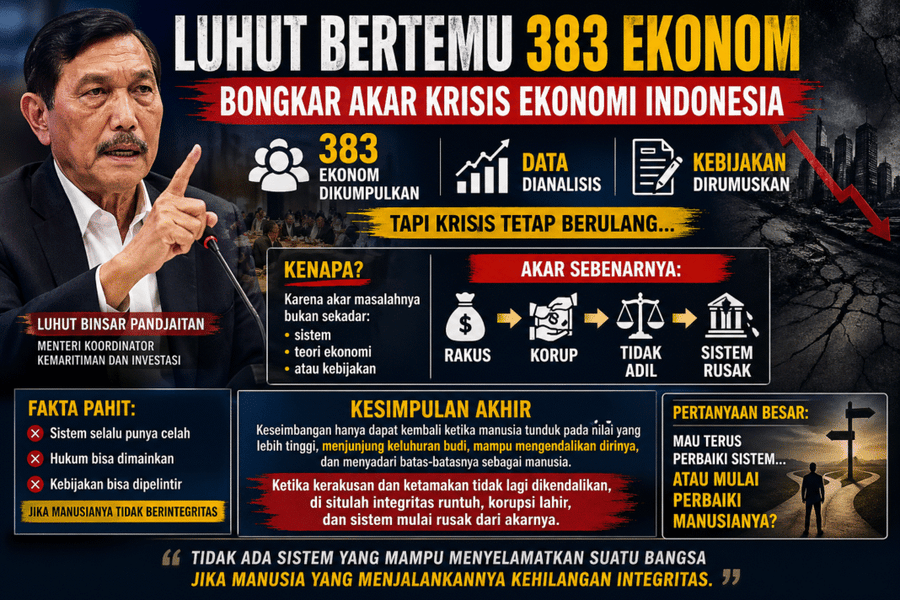 Luhut Kumpulkan 383 Ekonom