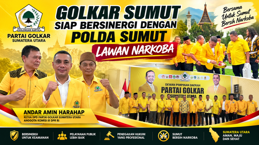Golkar Sumut Siap Bersinergi dengan Polda Sumut